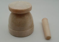 자연적인 대리석 향미료 박격포와 방앗공이 주황색 직경 10.8cm 고도 10.5cm